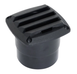 Решетка вентиляционная с патрубком TMC, черная (10247845)